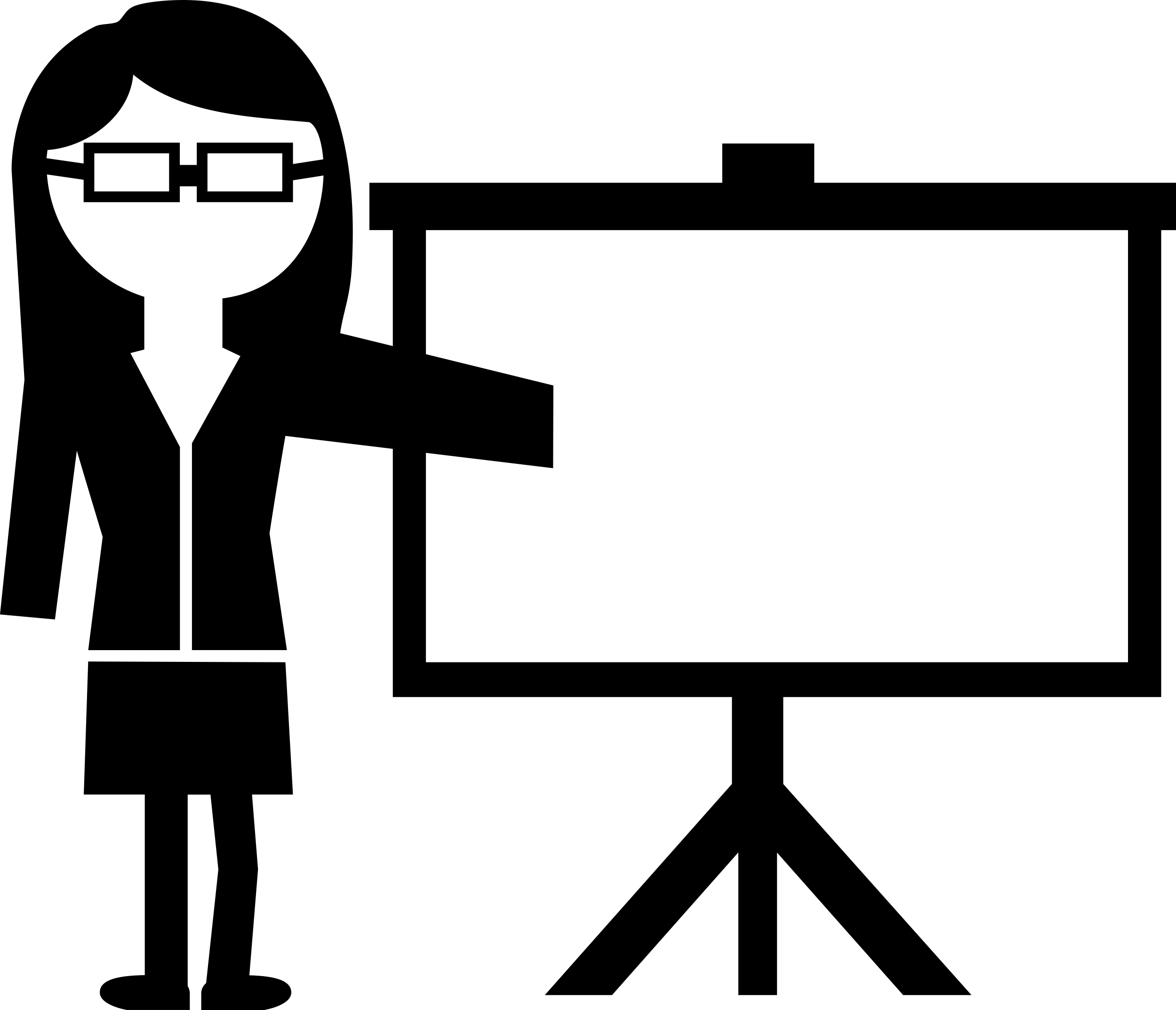 Female Instructor Giving A Lecture Standing At The Side Of A Screen Tracing Svg Vector Free Vectors